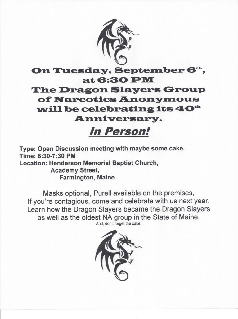 The Dragon Slayers Group 40th Anniversary @ Henderson Memorial Baptist Church | Farmington | Maine | United States