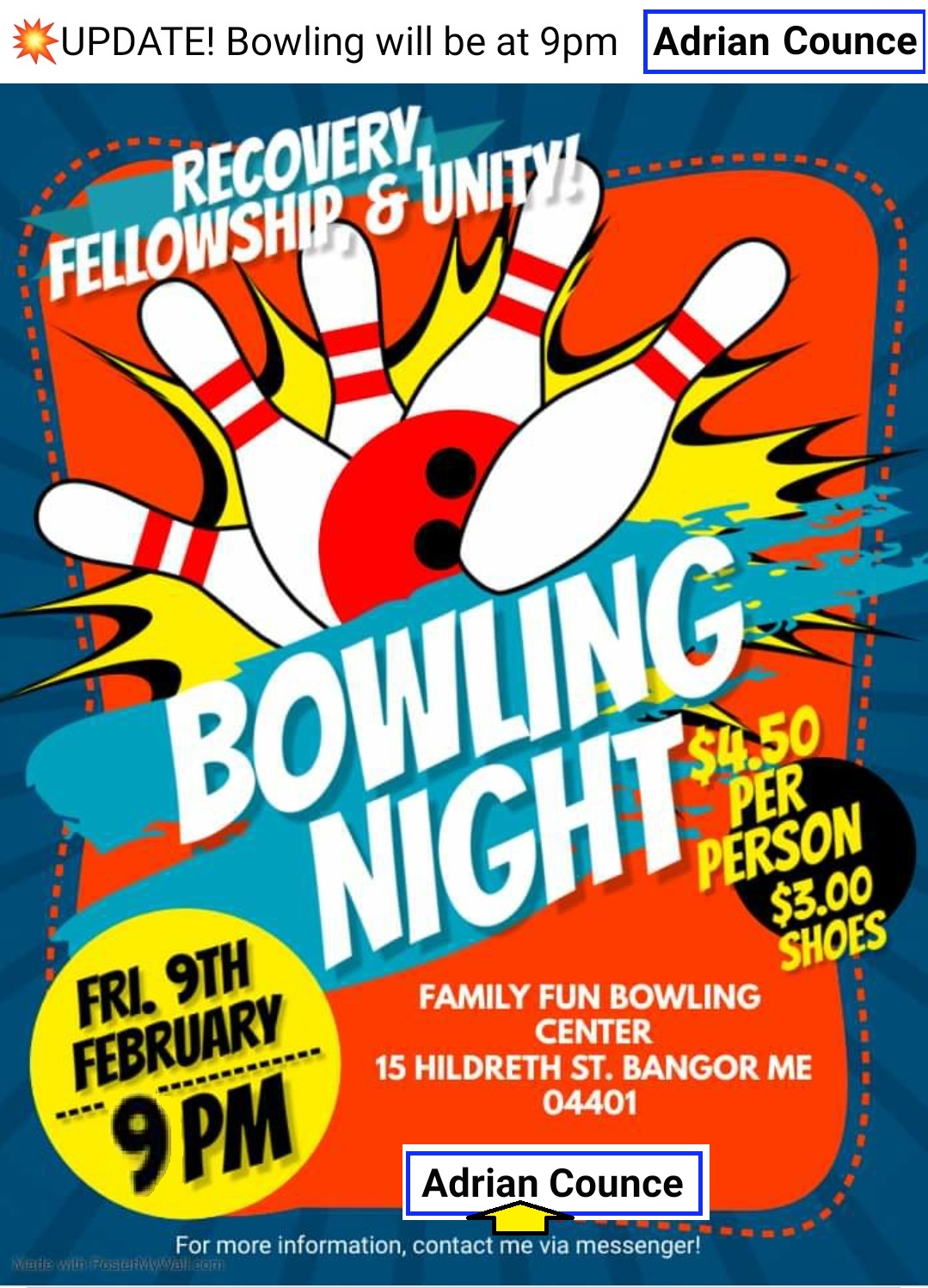 Bowling Night in Bangor @ Family Fun Bowling Center | Bangor | Maine | United States